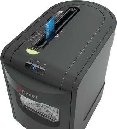 Шредер Rexel REM820 для документів, мікроріз, ручний привід, 23 л, чорний