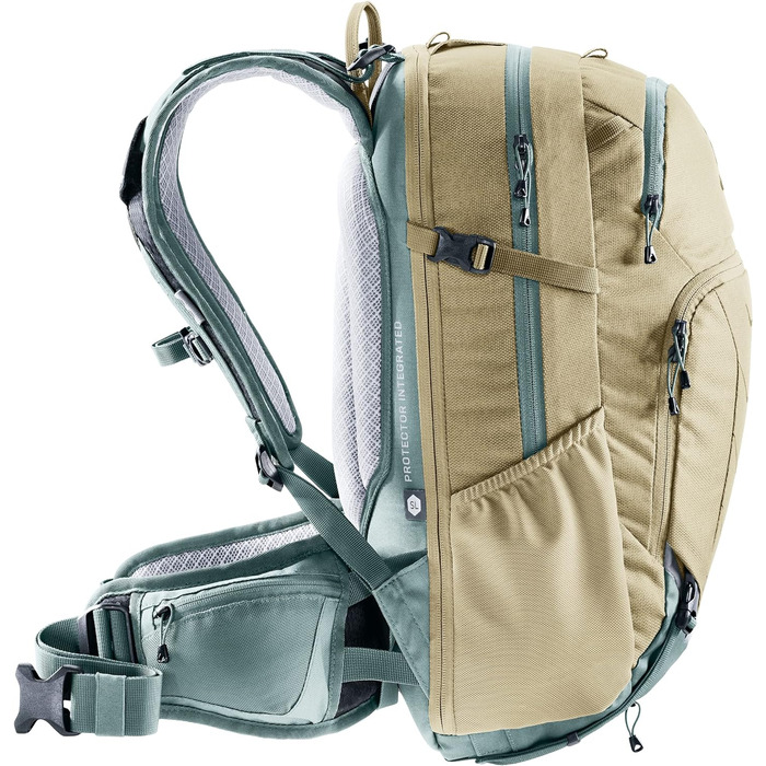 Жіночий велосипедний рюкзак Deuter Attack 18 SL з протектором, 18 л, колір Desert Sage