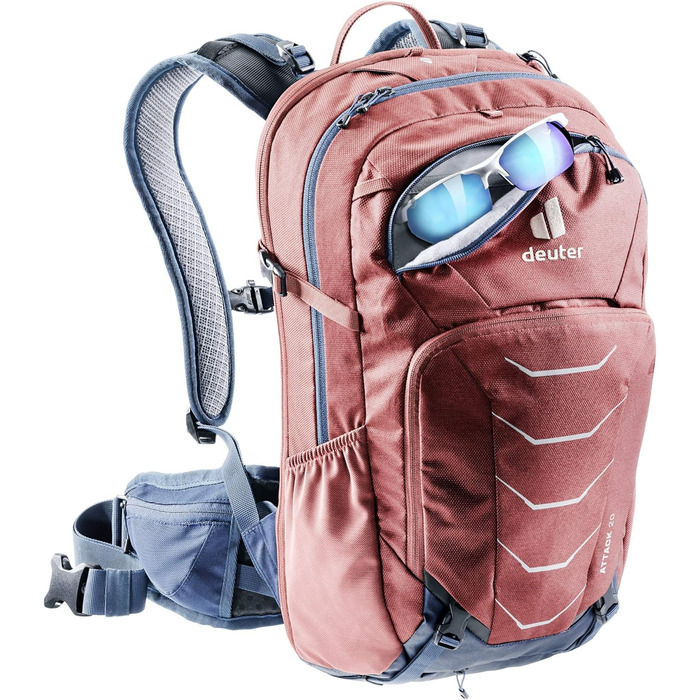 Велосипедний рюкзак Deuter Attack 20 з протектором, 20 л, червоно-синій