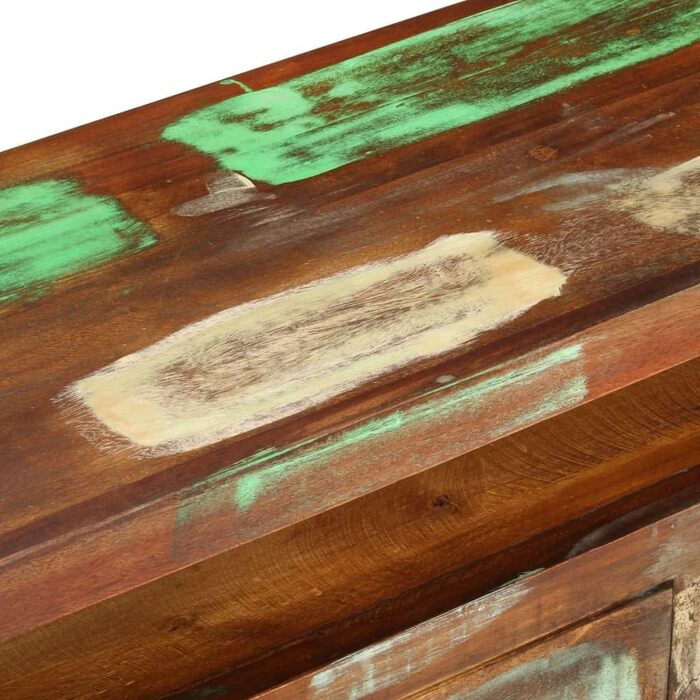 ТВ тумба vidaXL з 3 шухлядами та полицею, 110x30x40 см, різнокольорова, з масиву переробленого дерева