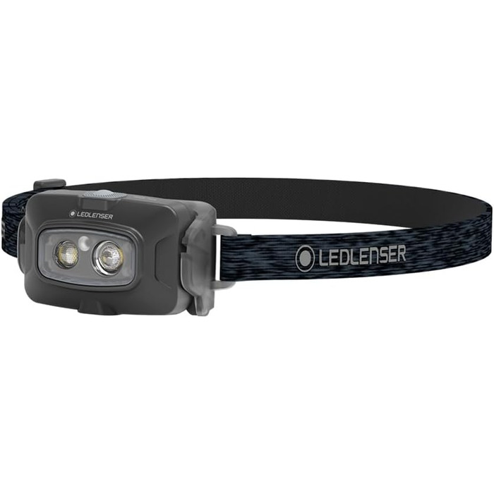Налобний ліхтар Ledlenser HF4R Core, LED, 500 люмен, акумуляторний, водонепроникний IP68, з червоним світлом, чорний, для туризму та спорту