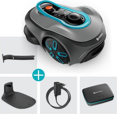 Робот-газонокосачка Gardena Smart Sileno Free Set 600 м²: LONA Intelligence, Trim-to-Edge, без кабелю, тиха робота, керування через додаток (19921-20)