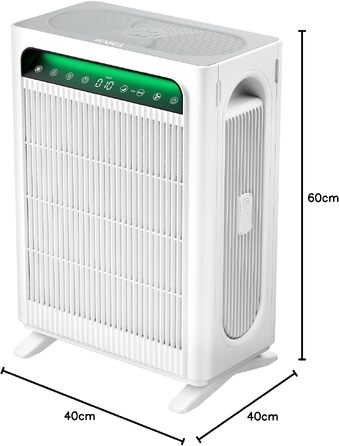 Очищувач повітря KNKA APH4000 для курців та власників тварин, HEPA-фільтр, CADR 400м³/год, для приміщень до 120м², смарт-сенсор, білий