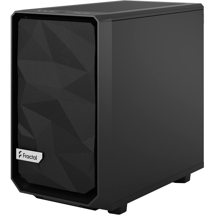 Корпус Fractal Design Meshify 2 Nano Black TG Dark Tint, скляна панель, чорний, компактний формат, для ігрового ПК