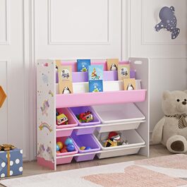 Дитяча полиця для іграшок Einhorn від en.casa: 6 кошиків, 78 x 86 x 27 см