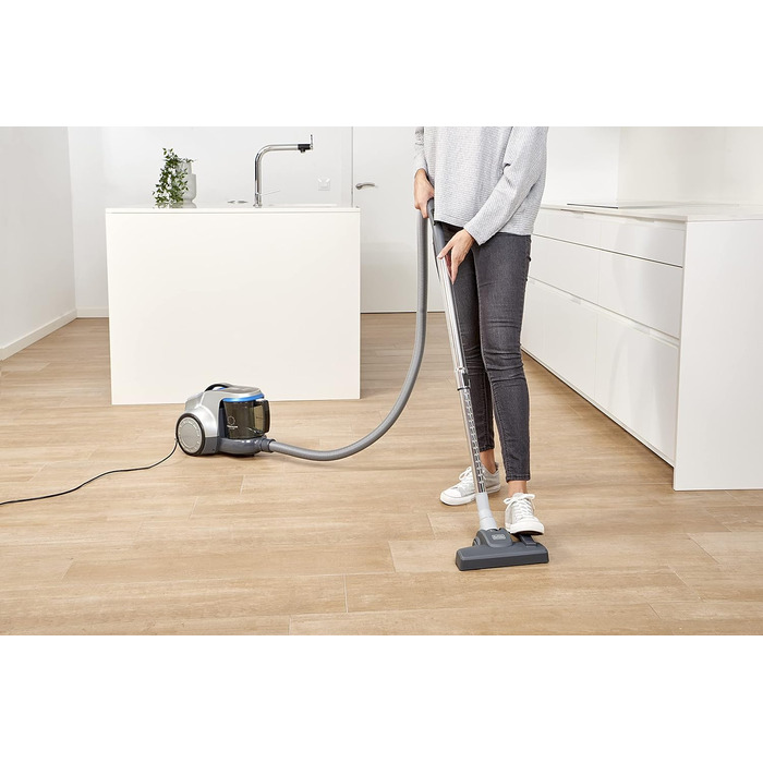 Пилосос BLACK+DECKER BXVML700E без мішка, 700 Вт, сірий