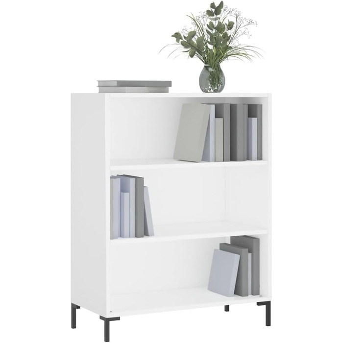 vidaXL книжкова шафа бетонно-сіра 69,5x32,5x90 см ДСП