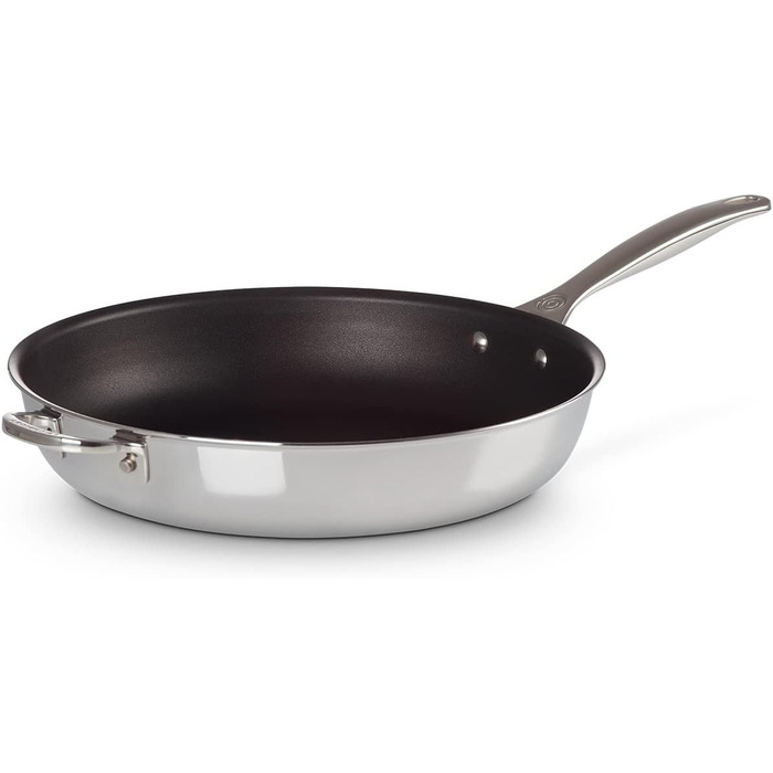 Сковорода LE CREUSET з нержавіючої сталі 3-шарова, 32 см, з антипригарним покриттям