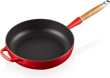 Сковорода LE CREUSET Signature з чавуну з дерев'яною ручкою 28 см (Вишневий)