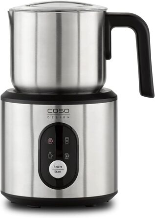 Електричний спінер для молока Caso Crema & Choco Inox, 4 функції, підходить для рослинного молока, нержавіюча сталь, термоізольована ручка, сенсорне LED-управління