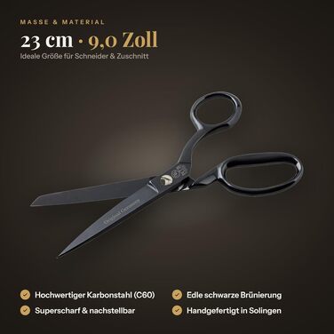 Універсальні кухонні ножиці BLACK EDITION, 18 см, нержавіюча сталь, чорне брунування, Solingen