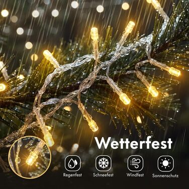 Світлодіодна гірлянда-кластер MAGGIFT 20м, 1000 LED, теплий білий колір, з пультом дистанційного керування, різдвяна ілюмінація