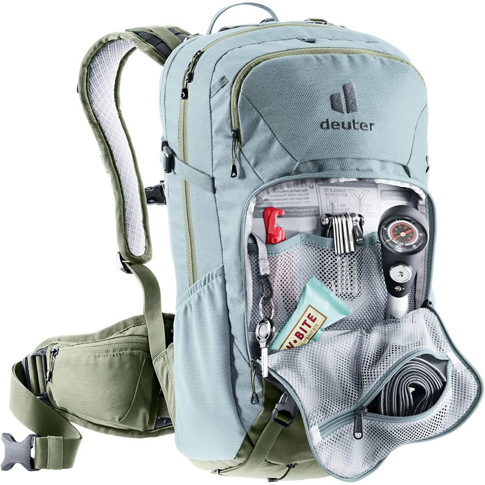 Жіночий велосипедний рюкзак Deuter Attack 18 SL з захистом, 18 л, шавлія/хакі