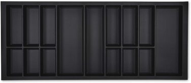 Органайзер для столових приборів ORGA-BOX VII, чорний, 1126x474 мм, для кухонь Veriset, Warendorf, корпус 1200 мм