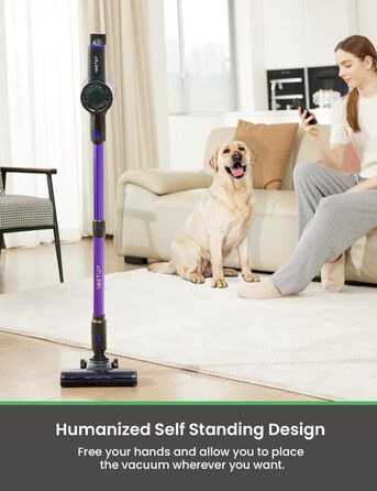 Пилосос Vactidy Blitz V8Pro акумуляторний, 25 кПа, бездротовий, до 40 хв роботи, для твердих підлог і шерсті тварин, оновлена щітка, самостійно стоїть