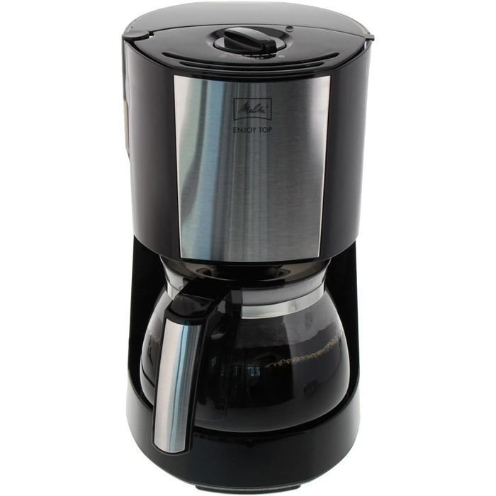 Кавоварка фільтраційна Melitta Enjoy Top з скляним глечиком, краплезупинкою, 10 чашок, чорна