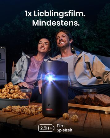 NEBULA Capsule 3 Laser GTV: Міні-проектор з лазером, 1080p, 300 ANSI Lumen, Wi-Fi, Dolby Digital, Автофокус, 120 дюймів, 2.5 години роботи від акумулятора