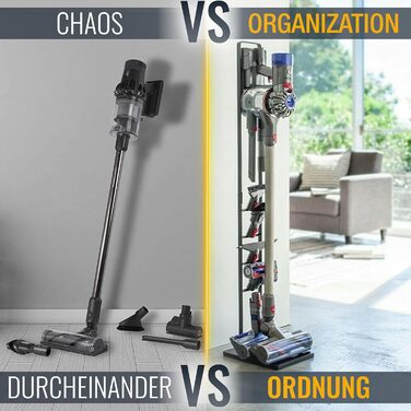 Підставка-станція для зарядки пилососів Dyson RICOO SH502, сумісна з V6/V7/V8/V10/V11, 29x22x127 см, чорна