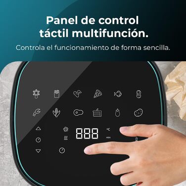 Аерофритюрниця Cecotec Cecofry Fantastik 6500, 6,5 л, 1700 Вт, без олії, 12 програм, сенсорне керування, регулювання температури 80-200°C, захист від перегріву