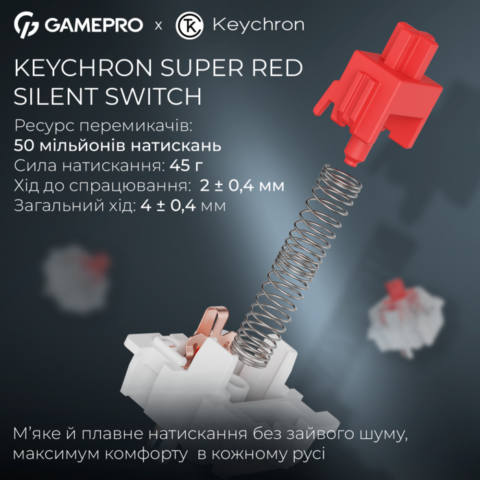 Бездротова механічна клавіатура GamePro Asgard Yord (MK266BL)