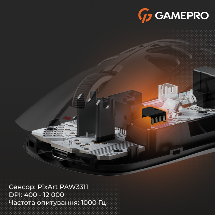 Бездротова ігрова миша GamePro Genesis Hollow (GM870HB)