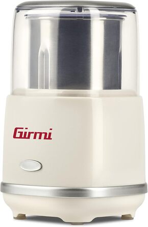 Електрична кавомолка Girmi MC02, 180 Вт, 70 г, нержавіюча сталь, кремова