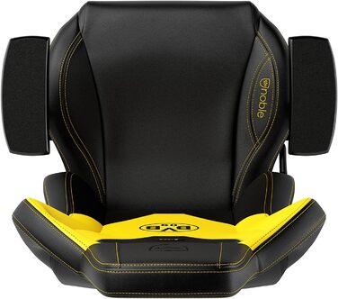 Ігрове крісло noblechairs Epic Borussia Dortmund, ергономічне, офісне, з підголівником і поперековою підтримкою, PU-шкіра, чорне/жовте, для користувачів до 120 кг і зросту до 185 см