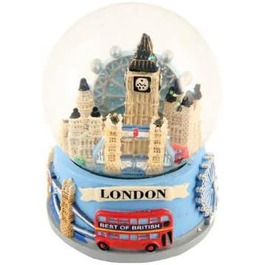 Снігова куля-сувенір London Collage 65 мм, сніговий шторм