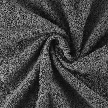 Набір із 4 великих рушників SweetNeedle 70x140 см, 500 г/м², 100% бавовна, готельна якість, високої поглинання, для ванної, душу, пляжу, щоденного використання, сірий