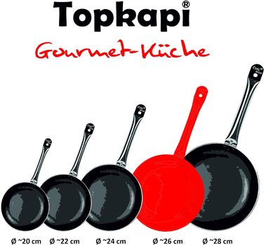 Сковорода Topkapi Gourmet Expert 26 см, антипригарна, алюміній, індукція, потрійне покриття, ручка з нержавіючої сталі, професійна якість