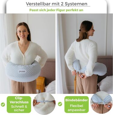 Подушка для вагітних Dilamababy з Memory Foam, бавовняний чохол, підтримка для годування груддю, XXL розмір