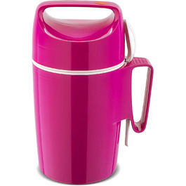 Термос для їжі ROTPUNKT 0,85 л, скляний вкладиш, BPA-free, малиновий