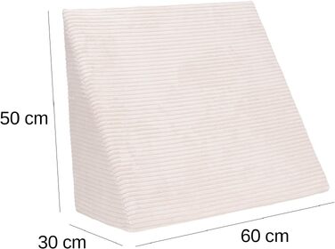 Подушка для читання Selfitex Breitcord 60x50x30 см (Німеччина), антрацит. Ортопедична подушка для спини та ніг з пам'яттю форми, знімний чохол.