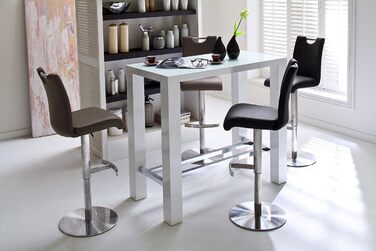Барний стілець Robas Lund Alesi, нержавіюча сталь, капучино, 42x91-116x51 см