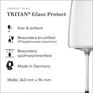 Універсальний келих для вина 0,66 л, набір з 2 штук, Vivid Senses Zwiesel Glas