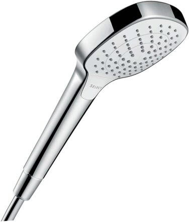 Душова лійка Hansgrohe Croma Select E з 3 режимами розпилення, антивапнястою функцією, хром/білий, 110x110 мм, 26812400