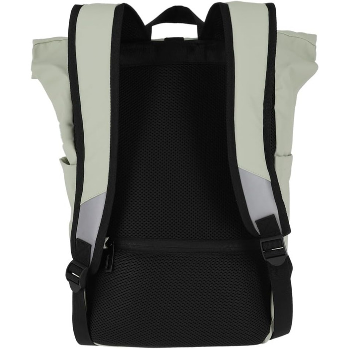 Рюкзак TRAVELITE Rolltop водонепроникний, велосипедний, міський з ролтоп-застібкою та світловідбивачами, Basics, 48 см, 19 л, світло-зелений