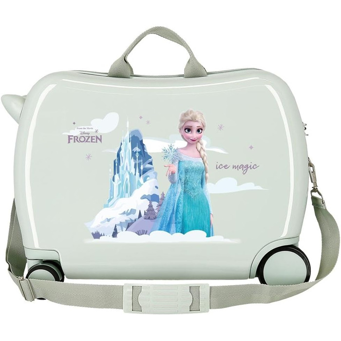 Дитяча валіза Disney Frozen Arendelle, жорсткий ABS, 50x38x20 см, зелена, 34 л, 2 колеса, з кодовим замком