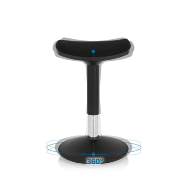 Табурет / Допоміжний засіб для стояння BALANCE SIT I B Тканина чорна hjh OFFICE