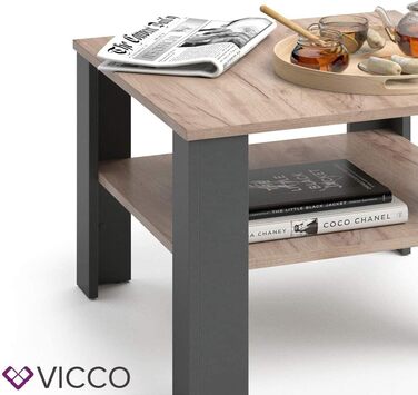 Журнальний стіл Vicco Homer антрацит/пісочний 60х42 см