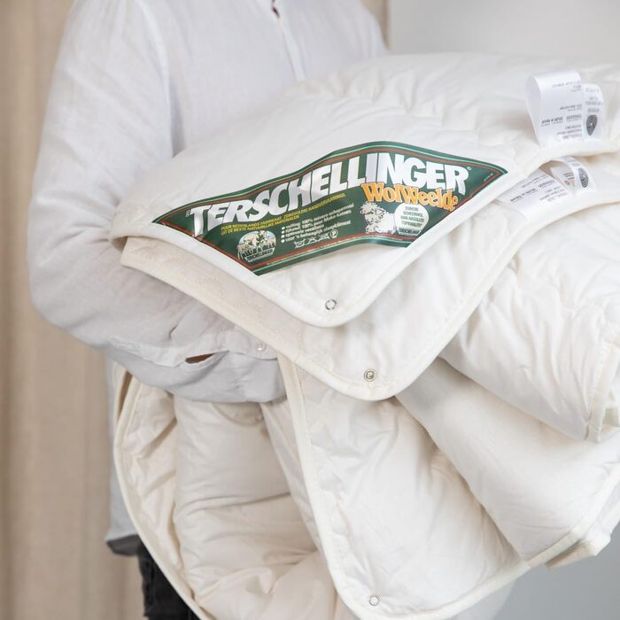Всесезонна ковдра Terschellinger з 100% вовни IWS (Woolmark), 135x200 см, преміум-якість