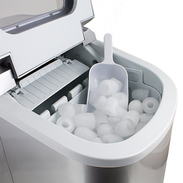 Льодогенератор побутовий Eiswürfelmaschine сріблястий - машина для льоду