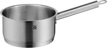 Каструля з ручкою WMF Comfort Line 16 см без кришки, 1,4 л, Cromargan® нержавіюча сталь, з маркуванням об'єму, для індукційних плит