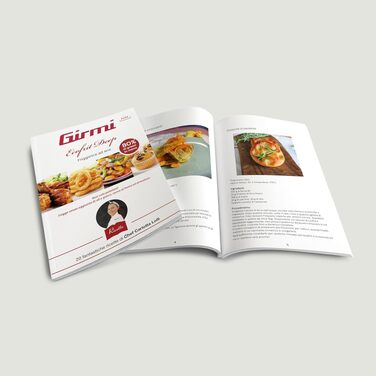 Аерофритюрниця Girmi FG92 Ecofrit Deep XXL 8л, 1700 Вт, цифрова панель, 7 програм, антипригарне покриття, матовий бежевий