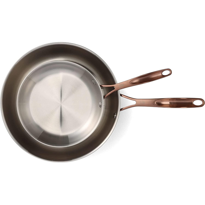 Набір сковорідок BK Cookware Rose, 2 шт, нержавіюча сталь, 24/28 см, сріблястий