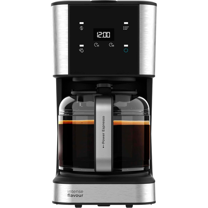 Кавомашина Cecotec Coffee 56 Heat: 12 чашок, 1.3л, сталь, LCD, програмування, автоматичне відключення