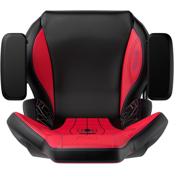 Ігрове крісло noblechairs Epic Spider-Man Edition, ергономічне, офісне, з підголівником і поперековою підтримкою, для користувачів до 120 кг і 185 см, спецвидання, екошкіра PU