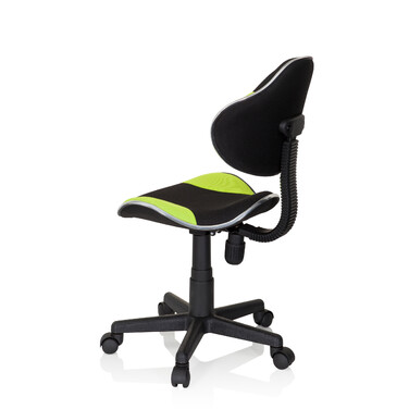 Дитяче крісло для письмового столу KIDDY GTI-2, тканина, чорний/зелений, hjh OFFICE