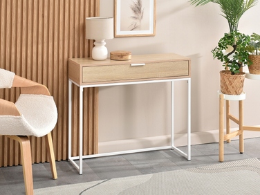 Консоль Mebel-Partner, білий матовий, 80 x 76,5 x 28 см