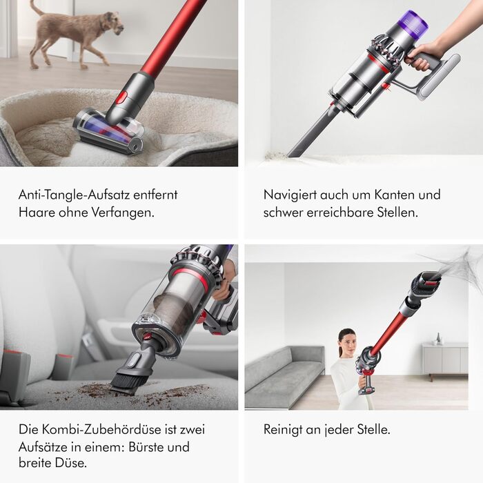 Пилосос бездротовий Dyson V11™ Fluffy (Nickel/Rot) – 185 Airwatt, 60 хвилин роботи, технологія видалення шерсті